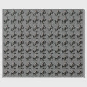 Deko Borzoi Holiday Wrapping Paper Silver Geschenkpapier (Flach)