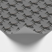 Deko Borzoi Holiday Wrapping Paper Silver Geschenkpapier (Ecke)