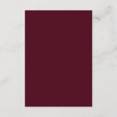 Deko | Burgundy Wedding Zeitplan Begleitkarte (Rückseite)