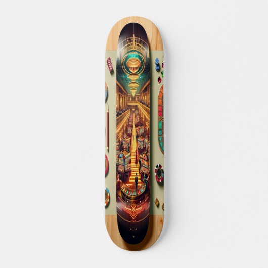"Deko Casino Spektakel Deck" Skateboard (Vorne)