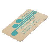 Deko Chic Save the Date Magnet, Aquamarin Magnet (Linke Seite)
