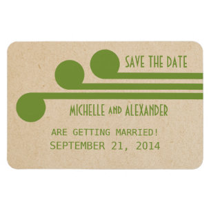 Deko Chic Save the Date Magnet, grün Magnet