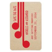 Deko Chic Save the Date Magnet, Red Magnet (Vertikal)