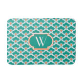 Deko Chinesische Scallops, Aquamarin, Aqua und Kor Badematte (Vorderseite)