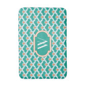 Deko Chinesische Scallops, Aquamarin, Aqua und Kor Badematte (Vorderseite Vertikal)