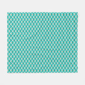 Deko Chinesische Scallops, Aquamarin, Aqua und Kor Fleecedecke (Vorderseite (Horizontal))