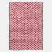 Deko Chinesische Scallops, Fuchsia und Light Pink Decke (Vorderseite Vertikal)