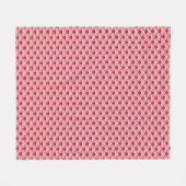Deko Chinesische Scallops, Fuchsia und Light Pink Fleecedecke (Vorderseite (Horizontal))