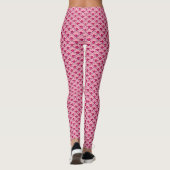 Deko Chinesische Scallops, Fuchsia und Light Pink Leggings (Rückseite)