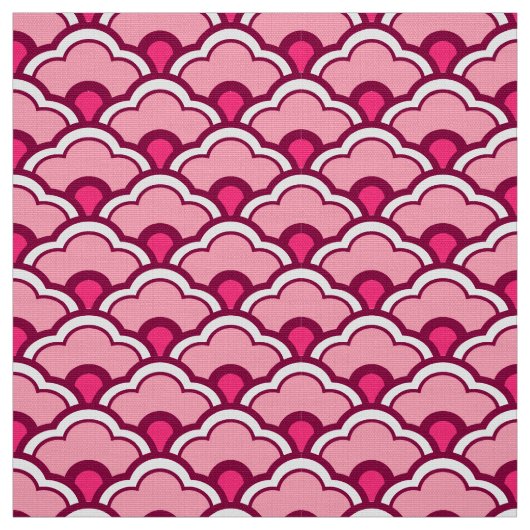 Deko Chinesische Scallops, Fuchsia und Light Pink Stoff (Muster)