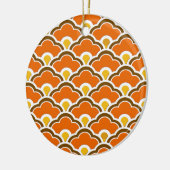 Deko Chinesische Scallops, Mandarin Orange Keramik Ornament (Links)