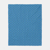 Deko Chinesische Scallops, Ocean Blue und Indigo Fleecedecke (Vorderseite)