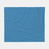 Deko Chinesische Scallops, Ocean Blue und Indigo Fleecedecke (Vorderseite (Horizontal))