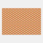 Deko Chinesische Scallops, Peach, Türkis, Orange Geschenkpapier Set (Vorderseite 3)