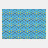 Deko Chinesische Scallops, Peach, Türkis, Orange Geschenkpapier Set (Vorderseite 2)