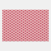 Deko Chinesische Scallops, Peach, Türkis, Orange Geschenkpapier Set (Vorderseite)