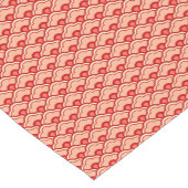 Deko Chinesische Scallops, Pfirsich, Rost und Crem Kurzer Tischläufer (Ecke)