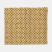 Deko Chinesische Scallops, Senfgold und Brown Fleecedecke (Vorderseite (Horizontal))