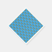 Deko Chinesische Scallops, Türkis und Aqua Serviette (Ecke)