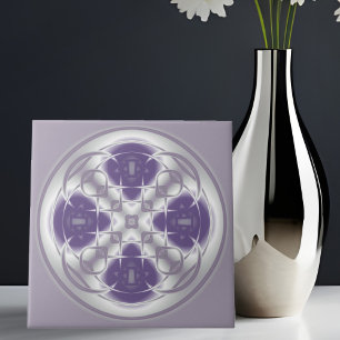 Deko Circle Abstrakte Lila und graue Keramik Tile Fliese