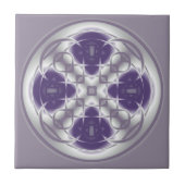 Deko Circle Abstrakte Lila und graue Keramik Tile Fliese (Vorderseite)