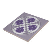 Deko Circle Abstrakte Lila und graue Keramik Tile Fliese (Seite)