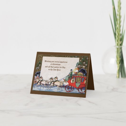 Deko Coach Pferde Weihnachtskarte Feiertagskarte (Vorderseite)