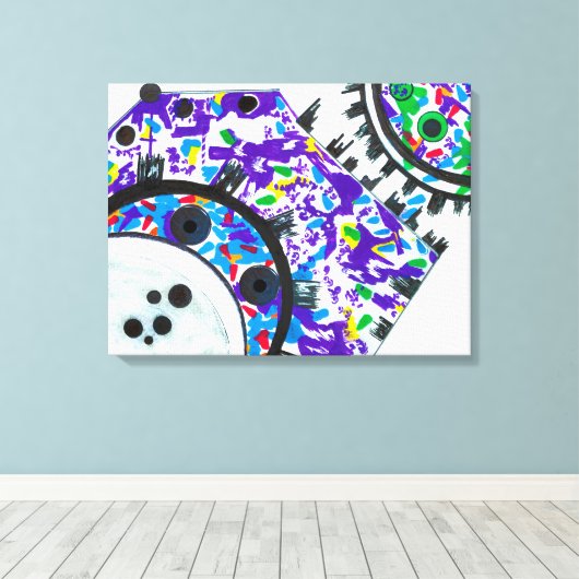 Deko Cogs Canvas Print (Insitu (Holzboden))