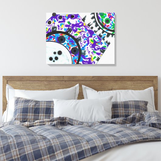 Deko Cogs Canvas Print (Insitu (Schlafzimmer))
