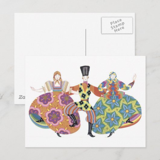 Deko Dancers Postkarte (Vorne/Hinten)