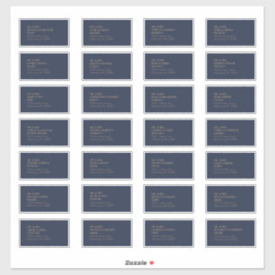 Deko   Dark Navy Guest Address Label