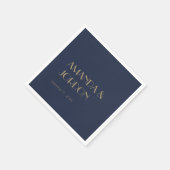 Deko | Dark Navy Wedding Cocktail Napkin Serviette (Ecke)