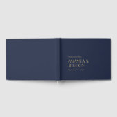Deko | Dark Navy Wedding Guest Book Gästebuch (Voll)