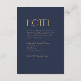 Deko | Dark Navy Wedding Hotel Begleitkarte