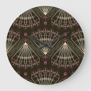 Deko der antiken Kunst, geometrisches Muster Große Wanduhr