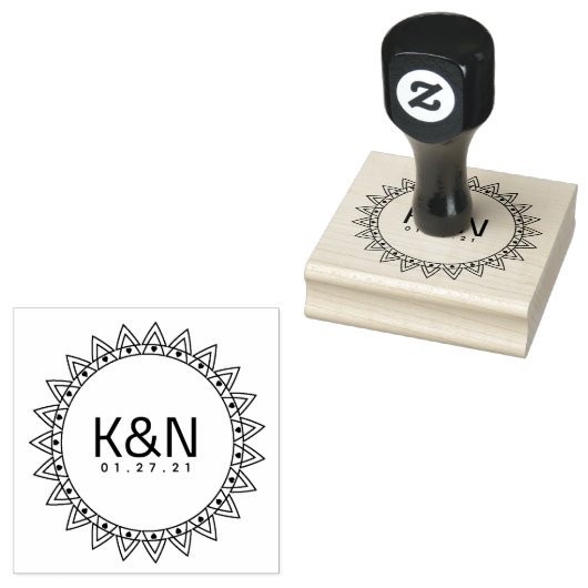 Deko der ersten Logokombination Gummistempel (Stempel)