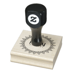 Deko der ersten Logokombination Gummistempel