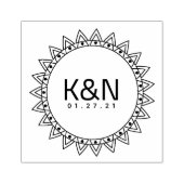 Deko der ersten Logokombination Gummistempel (Prägung)