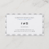 Deko der hellgrauen und weißen Kunst Visitenkarte (Rückseite)