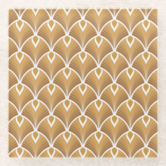 Deko der klassischen Kunst: geometrisches Muster. Glasuntersetzer (Vorderseite)