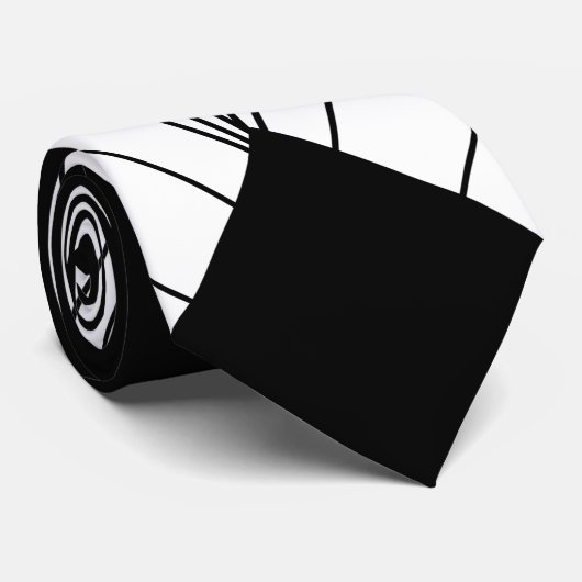 Deko-Design in Schwarz-Weiß Krawatte (Gerollt)