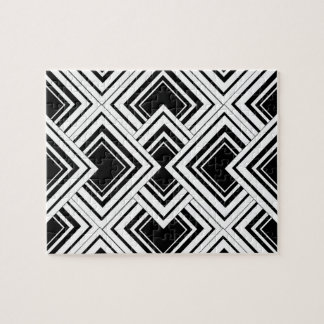 Deko-Design in Schwarz-Weiß Puzzle