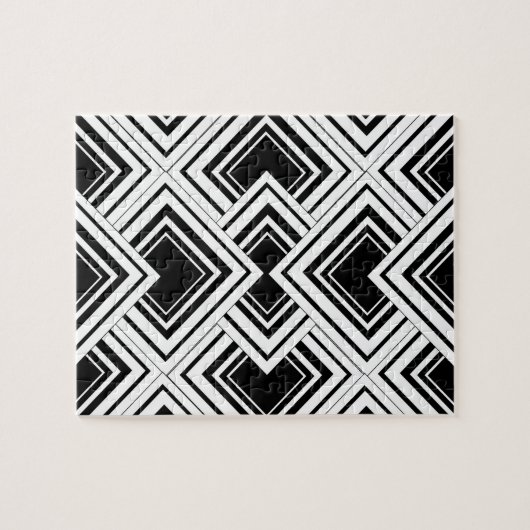Deko-Design in Schwarz-Weiß Puzzle (Horizontal)