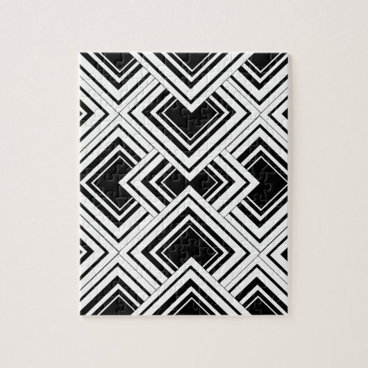 Deko-Design in Schwarz-Weiß Puzzle (Vertikal)