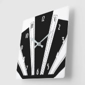 Deko-Design in Schwarz-Weiß Quadratische Wanduhr (Winkel)