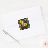 Deko-Design mit farbenfrohen Kunstwerken Quadratischer Aufkleber (Umschlag)