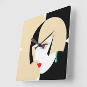 Deko Design Wall Clock Quadratische Wanduhr (Winkel)