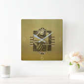 Deko Design Wall Clock Quadratische Wanduhr (Zuhause)