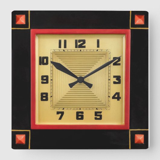Deko Design Wall Clock Quadratische Wanduhr (Vorderseite)