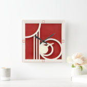 Deko Design Wall Clock Quadratische Wanduhr (Zuhause)